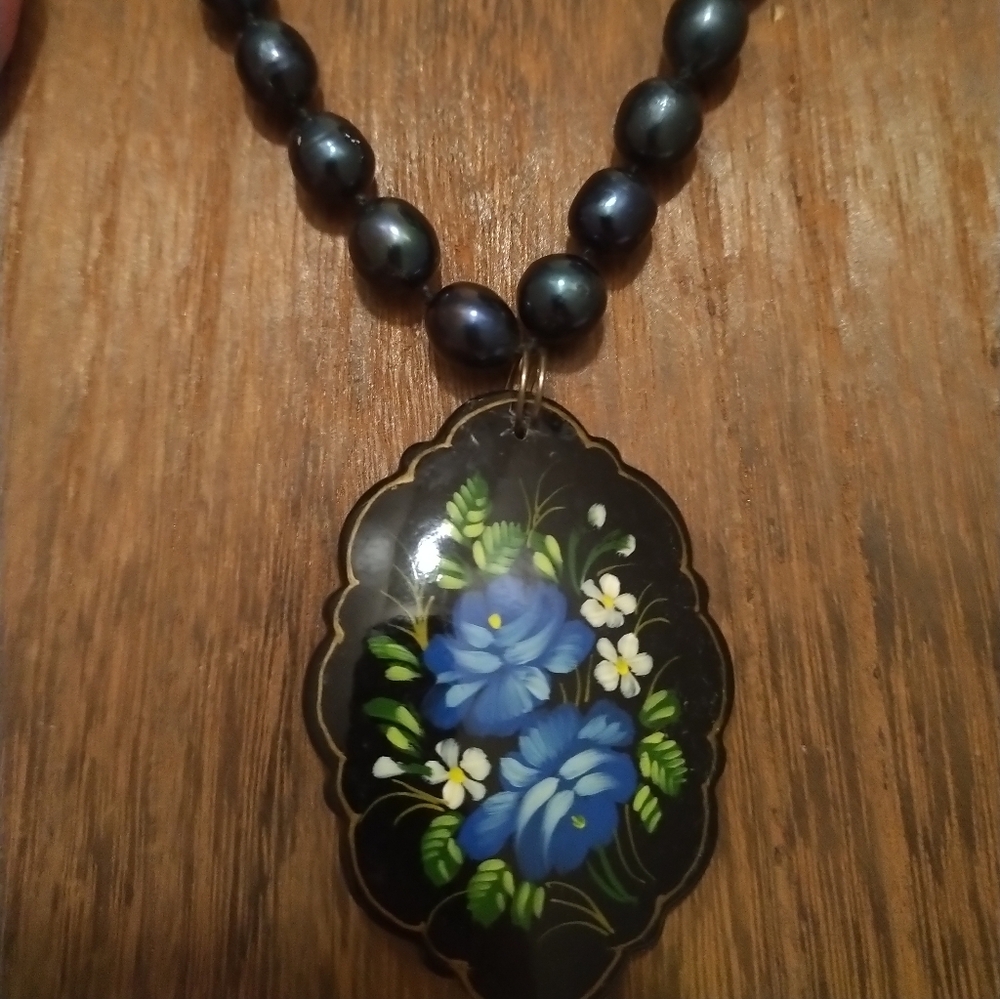 Elegant Genuine 10-11mm 18 inch Honera Peacock Pearl Necklace